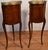 1880 Antique French Louis XV Walnut Inlaid Marble Top Nightstands Bedside Tables For Sale - Image 15 of 16