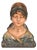 Antique French Bust of Young Girl in Plaster, 1910s For Sale