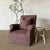 Regent Chair Slip Covered in Belgian Linen- Dark Rust For Sale - Image 10 of 10