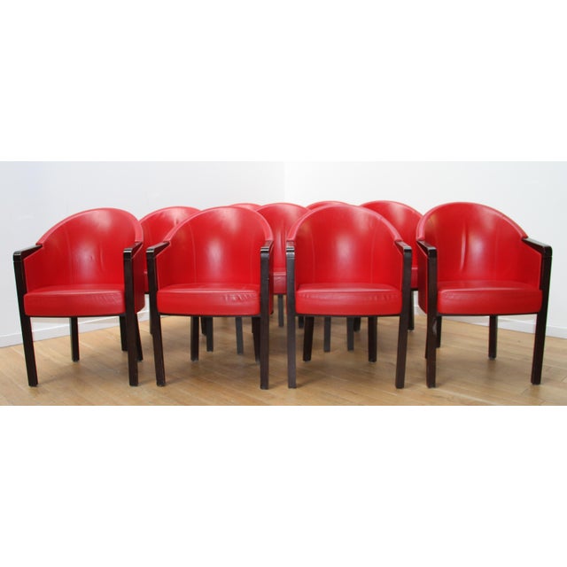 Diamond Armchairs from Poltrona Frau, Set of 10 For Sale - Image 5 of 11