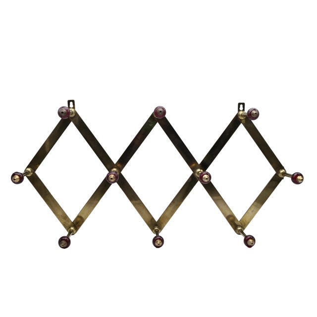 Gold AT4 Wall Coat Rack by by Luigi Caccia Dominioni for Azucena, 1950s For Sale - Image 8 of 8