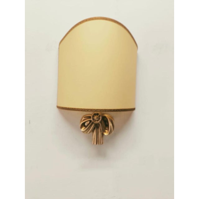 Vintage Cast Bow with Parchment Fan, 1950s For Sale - Image 11 of 11