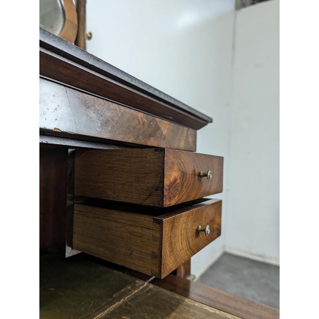Brown Empire Style Dressing Table in Flamed Mahogany For Sale - Image 8 of 14
