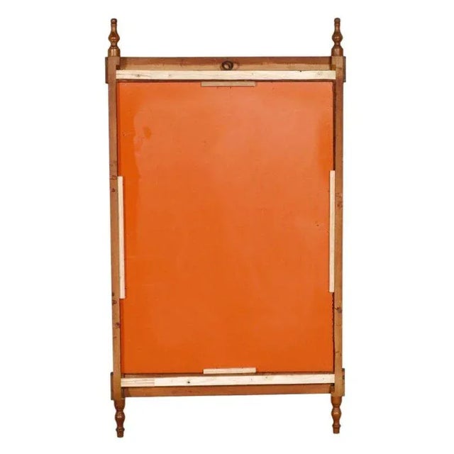 Mid-Century Modern Italian Art Deco Wall Mirror in Carved Walnut For Sale - Image 3 of 4