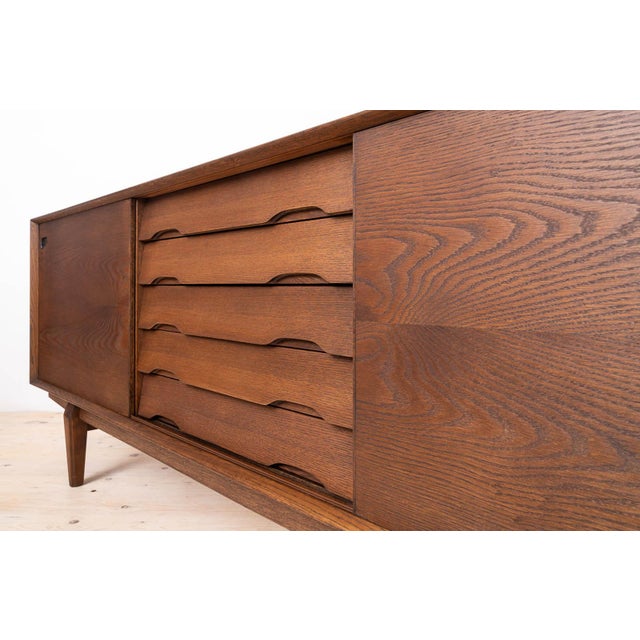 Danish Model No. 65 Sideboard in Chocolate Brown Stained Oak from Skovby Møbler, 1960s For Sale - Image 6 of 12