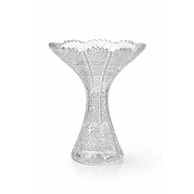 Hand-Carved Crystal Vase from Royal Dux Bohemia, 1980s For Sale - Image 8 of 8