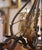 Brown Mid Century French Louis XV Verdigris & Gilt Wrought Iron Eight-Light Chandelier For Sale - Image 8 of 10