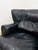 Late 20th Century Calia Salotti Italian Black Leather Chair and Ottoman Set Made in Italy For Sale - Image 10 of 12
