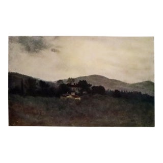 1905 Italian Original Print - Study of Tuscan Olive Gardens - From Book Florence & Some Tuscan Cities (1905) For Sale