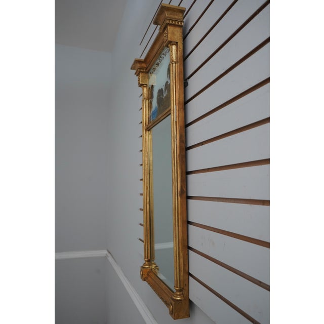 Glass Friedman Brothers Eglomise Top Federal Mirror For Sale - Image 7 of 12