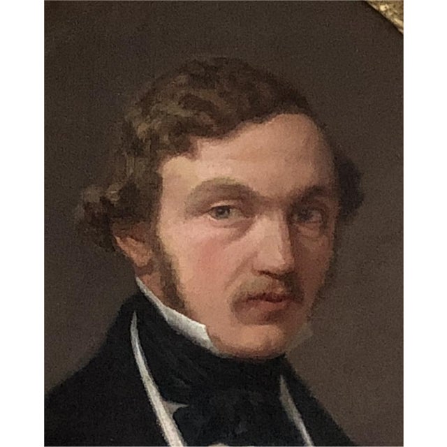 Unknown, Portrait of a Man with a Tie, 1890s, Oil on Canvas For Sale - Image 6 of 10