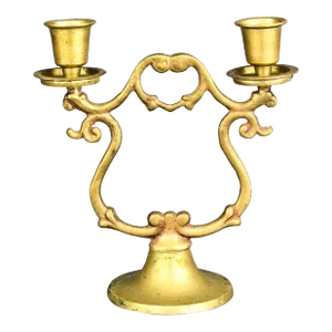 Antique Ornate Brass Candelabra