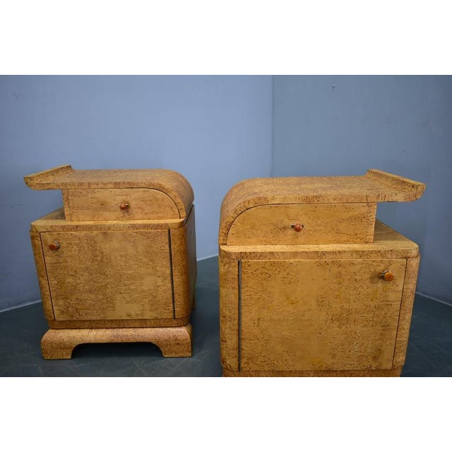 1930s Art Deco Bedside Tables, Czechoslovakia, 1937, Set of 2 For Sale - Image 5 of 18