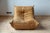Animal Skin Togo Set in Camel Leather, 1970s, Set of 5 For Sale - Image 7 of 13