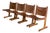Saddle Brown Leather Dining Chairs Set of 4 Mid-Century Modern 1970s For Sale