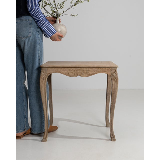 Early 20th Century Louis XV Side Table In Oak For Sale - Image 9 of 13