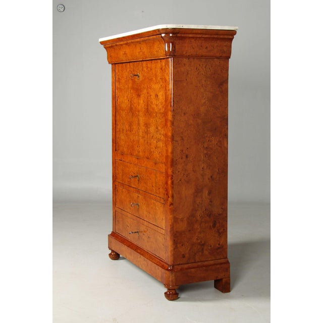 Antique Louis-Philippe Secretaire in Ash, 1840 For Sale - Image 15 of 18