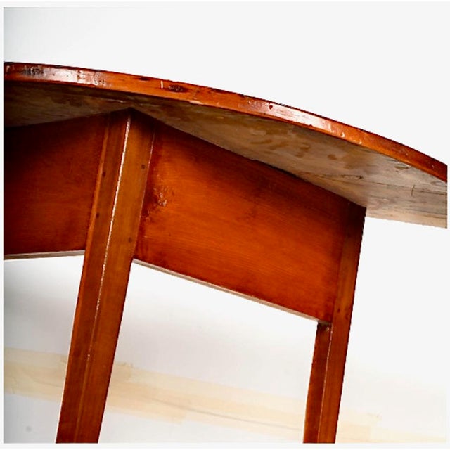 Wood Shaker (Attributed) Demi-Lune Table For Sale - Image 7 of 11