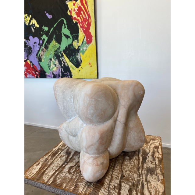 Mid 20th Century Mid 20th Century Abstract Pink Marble Sculpture For Sale - Image 5 of 6