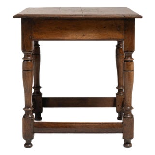 Early 20th Century French Oak Side Table For Sale