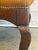 Brass French Chesterfield Tufted Bench in Caramel Leather For Sale - Image 8 of 16