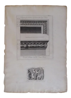 1764 "Ruins of the palace of the Emperor Diocletian at Spalatro" British Engraving by Robert Adam