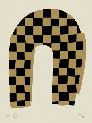 Contemporary Abstract Checkerboard Giclee Print