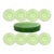 Early 20th Century Art Deco Cameo Green Depression Uranium Glass Plates, Set of 8 For Sale