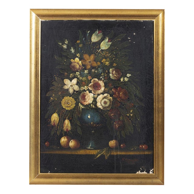 European Artist, Still Life, 19th Century, Oil on Canvas For Sale