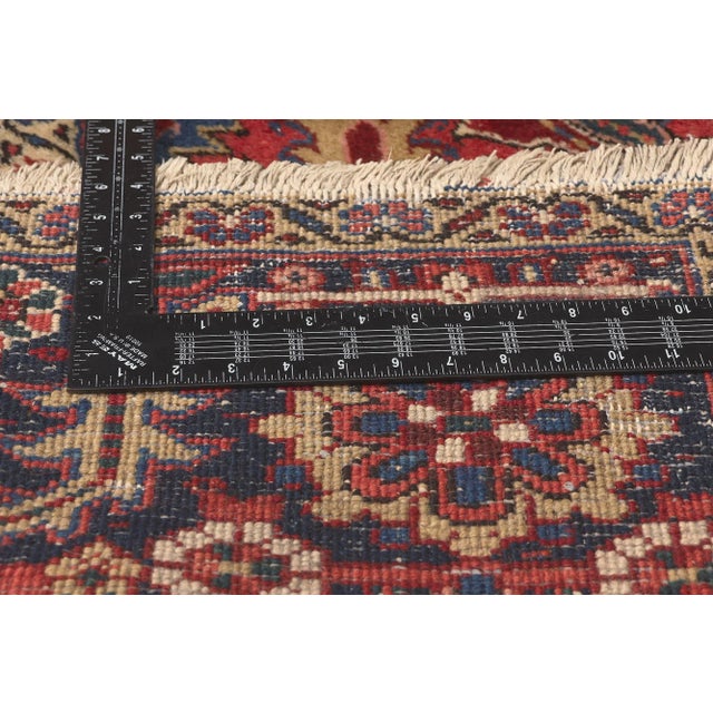 Antique Persian Heriz Rug, 10'05 X 13'08 For Sale In Dallas - Image 6 of 10