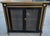 Late 20th Century Pair of Baker Furniture Neoclassical Black Lacquer and Gilt Cabinets With Decorative Wire-Mesh Grille Doors For Sale In Washington DC - Image 6 of 17