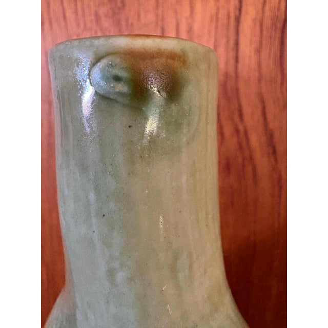 Rare Design Midcentury Pirjo Nylander Studio Ceramic Vase — Scandinavian Modern Sculptural Form For Sale - Image 11 of 12