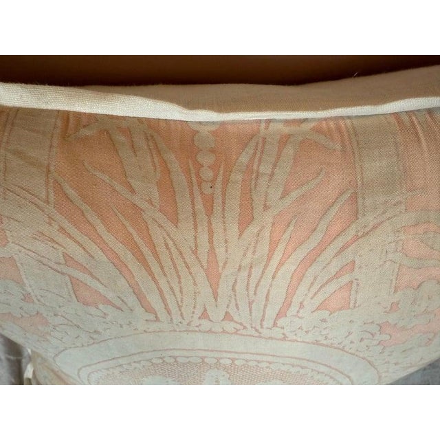 Mariano Fortuny Pink & White Fortuny Textile Pillow For Sale - Image 4 of 7