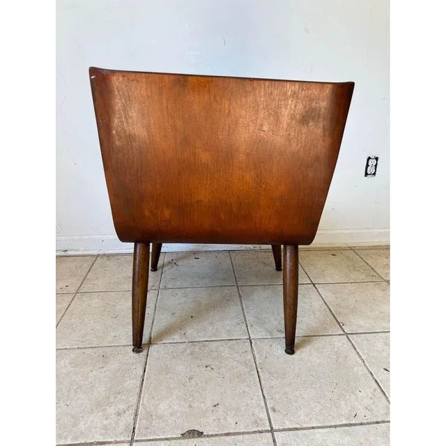 Green Mid 20th Century Mid Century Scoop Green Vinyl Lounge Chair by Carter Brothers For Sale - Image 8 of 9