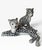 1970s Italian Black & White Majolica Snow Leopard Figurines – Pair For Sale In Houston - Image 6 of 12