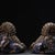 Asian Pair of Vintage Cloisonné Enamel Guardian Lions – Gilt Bronze Foo Dogs, Blue Ground For Sale - Image 3 of 9