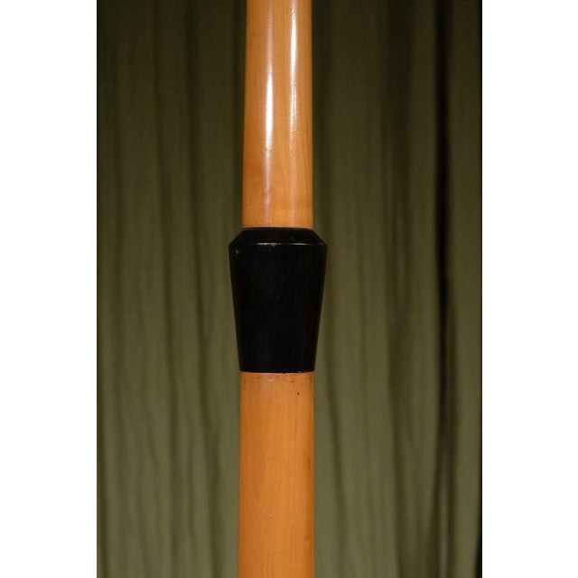 Vintage Swedish Beech and Ebonised Tripod Standard Lamp, 1960 For Sale - Image 5 of 7