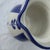 Vintage Hand-Painted Italian Blue & White Ceramic Pitcher | Mediterranean Farmhouse Artisanal Pottery Vase For Sale - Image 4 of 11