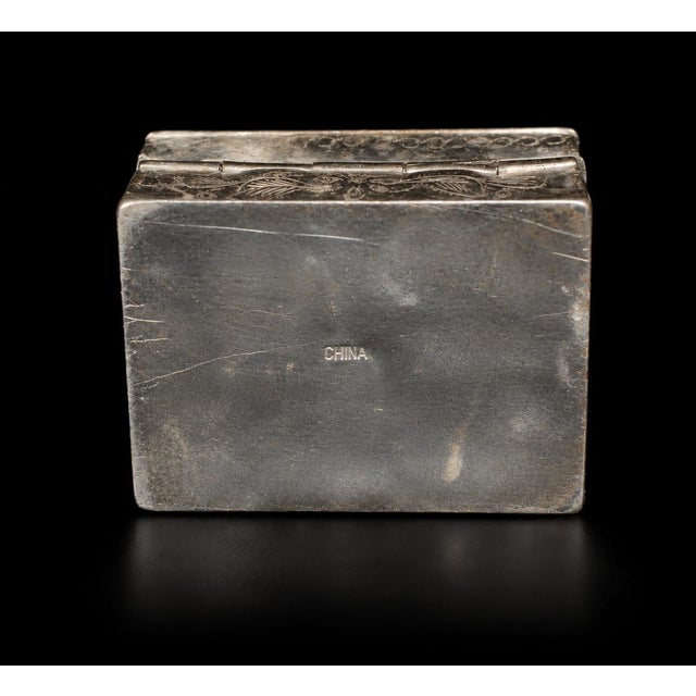 Chinese Antique Pewter Box W Finely Painted Porcelain 1920s Republic Era For Sale - Image 13 of 13