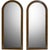 1970s Hollywood Regency Neoclassical Arched Burl Wood Wall Mirrors With Brass Ormolu Detail - A Pair For Sale - Image 9 of 9