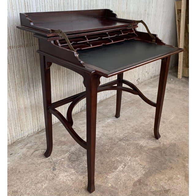 Brown Late 19th Bureau Antique Cartonnier Sliding Top for Hidden Storage For Sale - Image 8 of 18