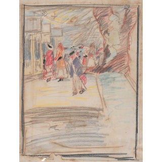 Christopher Murphy Street Scene Drawing, Savannah Artist For Sale