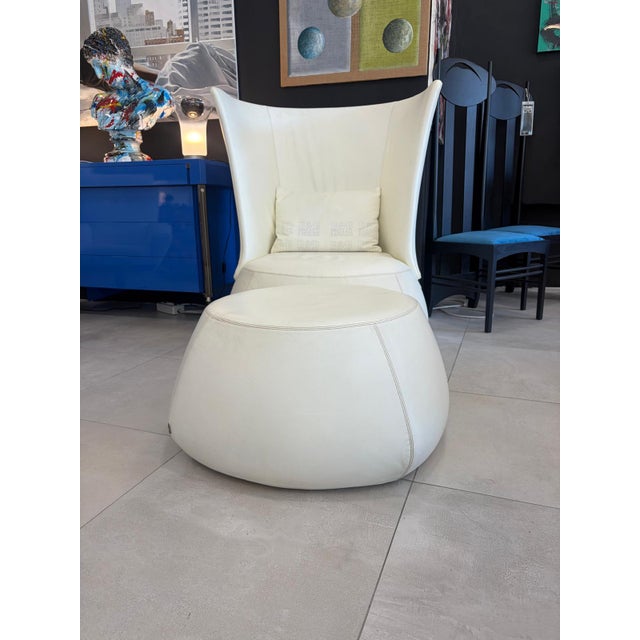 Set of High-Back Chair with Matching Ottoman by Patricia Urquiola for B&B Italia, 2000s For Sale - Image 10 of 18