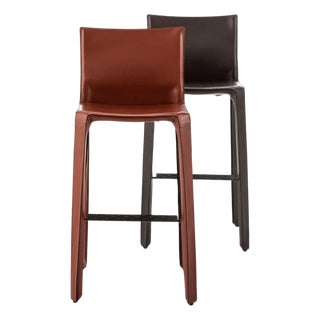 Cab Stools 410 by Mario Bellini for Cassina, Set of 2 For Sale