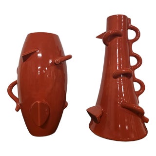 Dealbata Vases by Alessandro Mendini for Zanotta, 1980s, Set of 2 For Sale