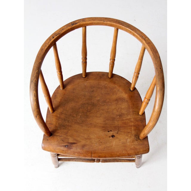 Late 19th Century Antique 1800s Windsor Captain’s Chair For Sale - Image 5 of 10