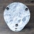 Vintage Powell Three Tier Carrera Marble and Wood Plant Stand For Sale - Image 4 of 6