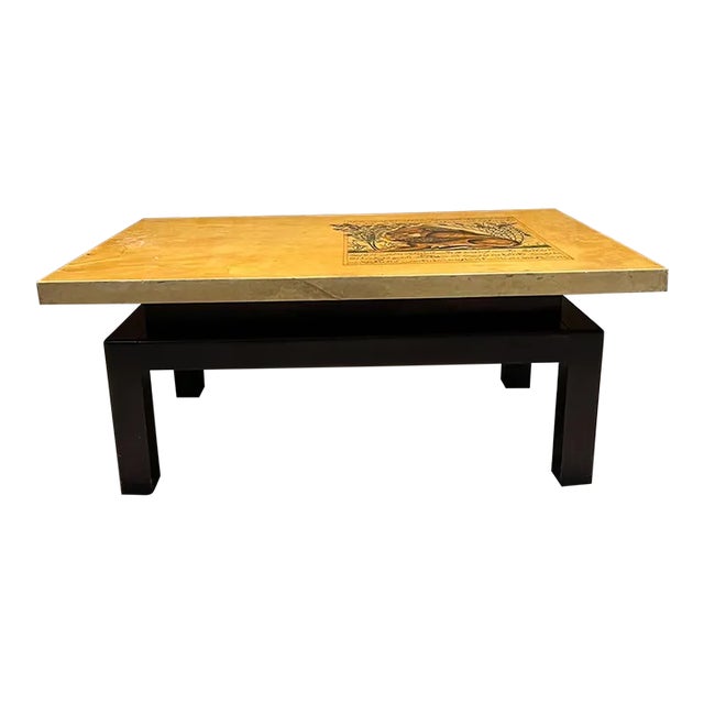 1970s María Teresa Méndez Lion and Lioness Persian Art Coffee Table Mexico City For Sale