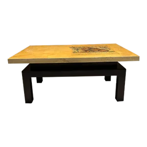 1970s María Teresa Méndez Lion and Lioness Persian Art Coffee Table Mexico City