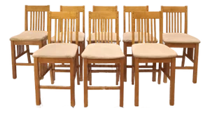 Mid 20th Century Beautiful Sleek Lines and Comfortable Solid Wood Traditional Shaker Style Bar Stools Set of 8